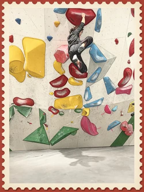 Vintage style climbing illustration